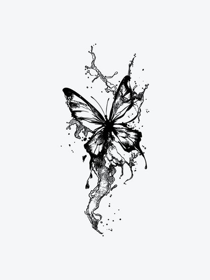 Liquid Butterfly temporary tattoo