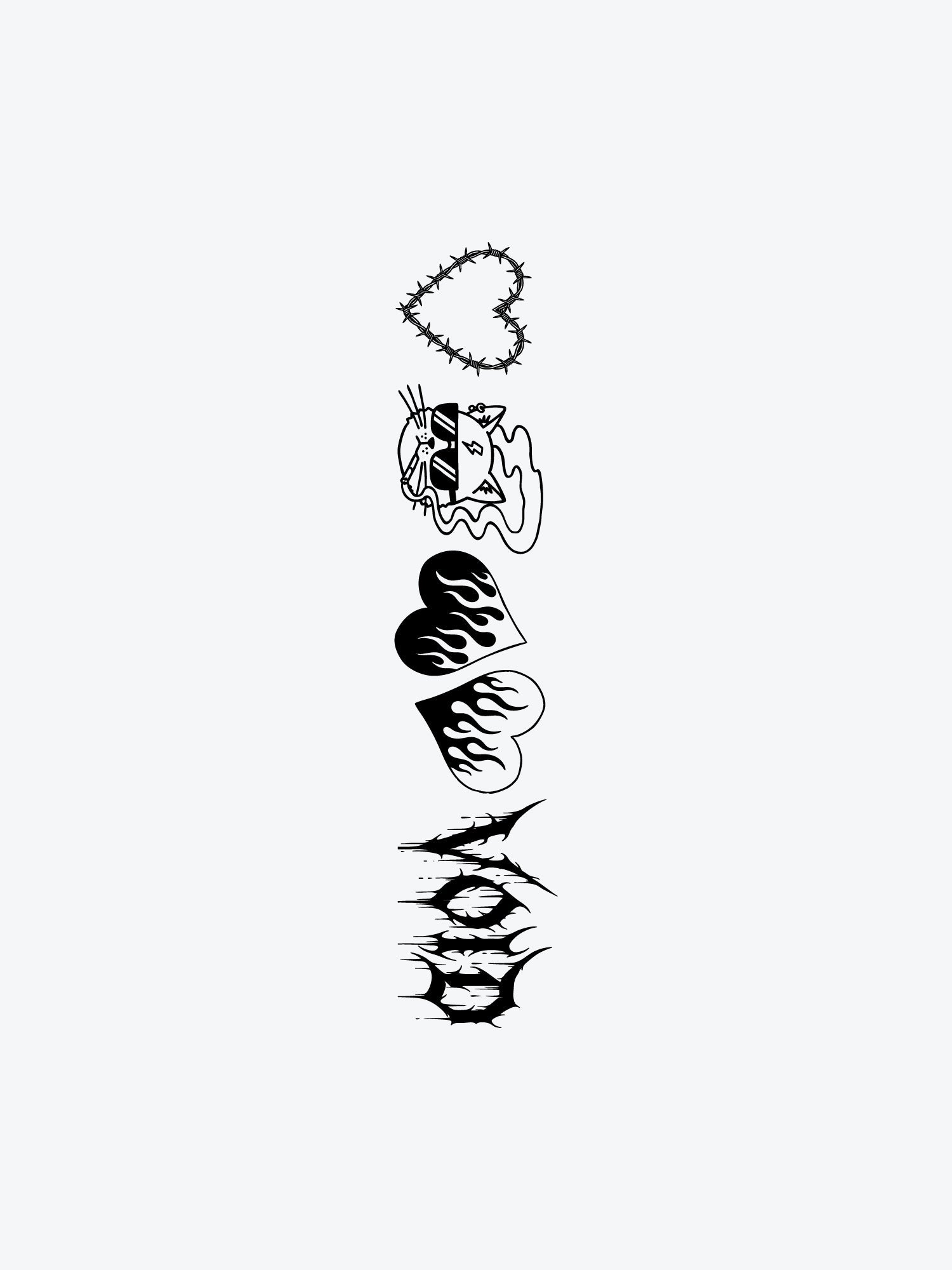 Random Bundle temporary tattoo