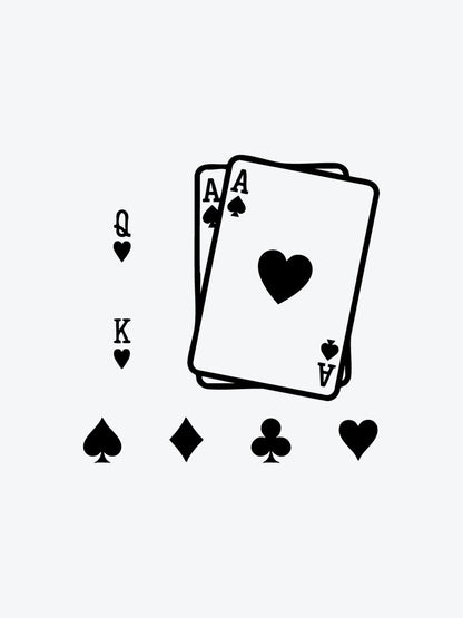 King Queen Ace Cards temporary tattoo