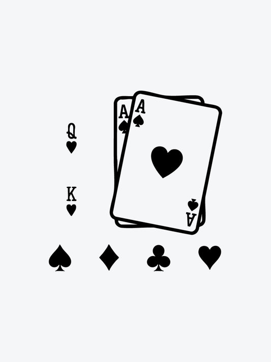 King Queen Ace Cards temporary tattoo