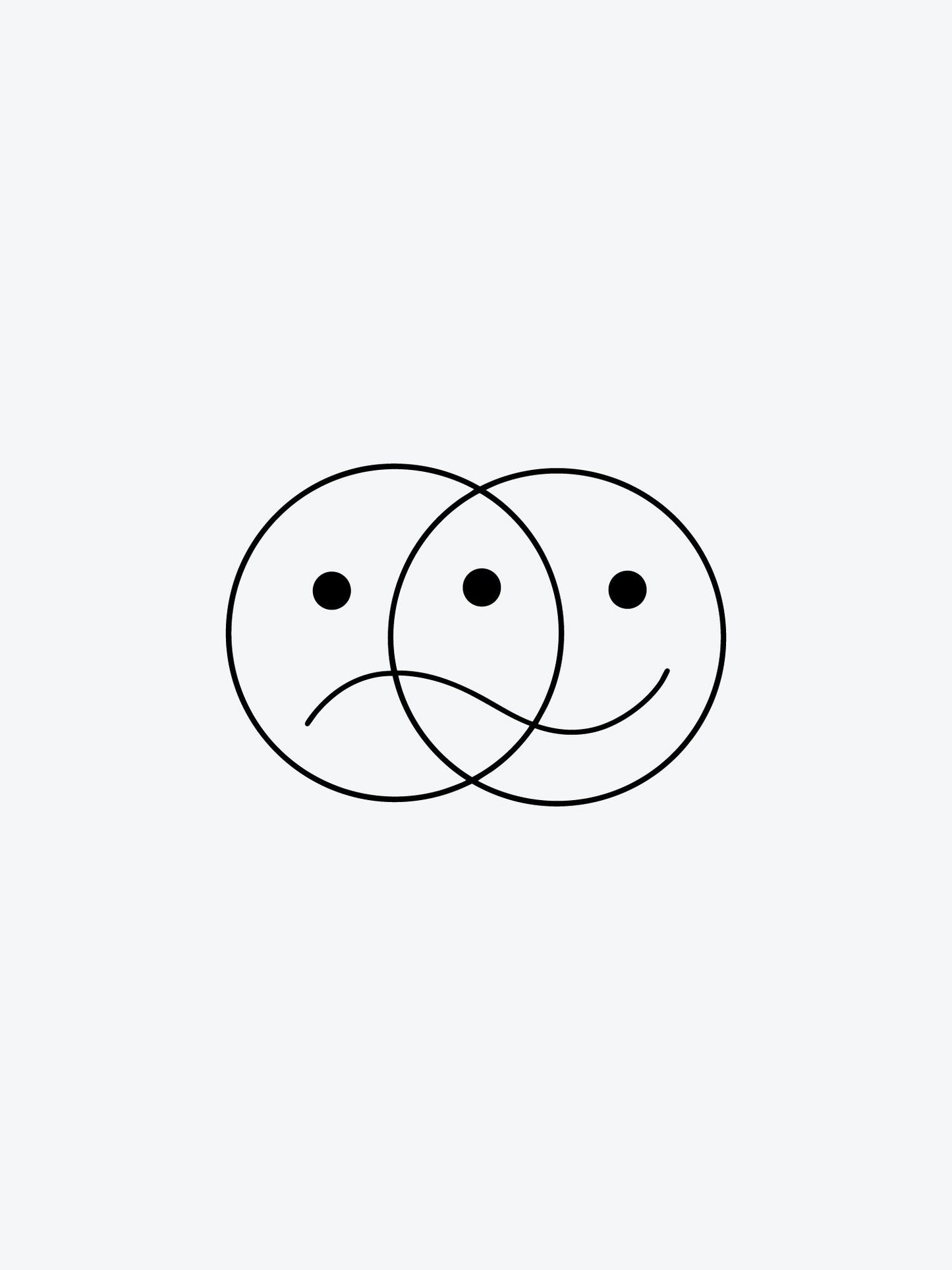 Double Smiley temporary tattoo