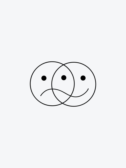 Double Smiley temporary tattoo