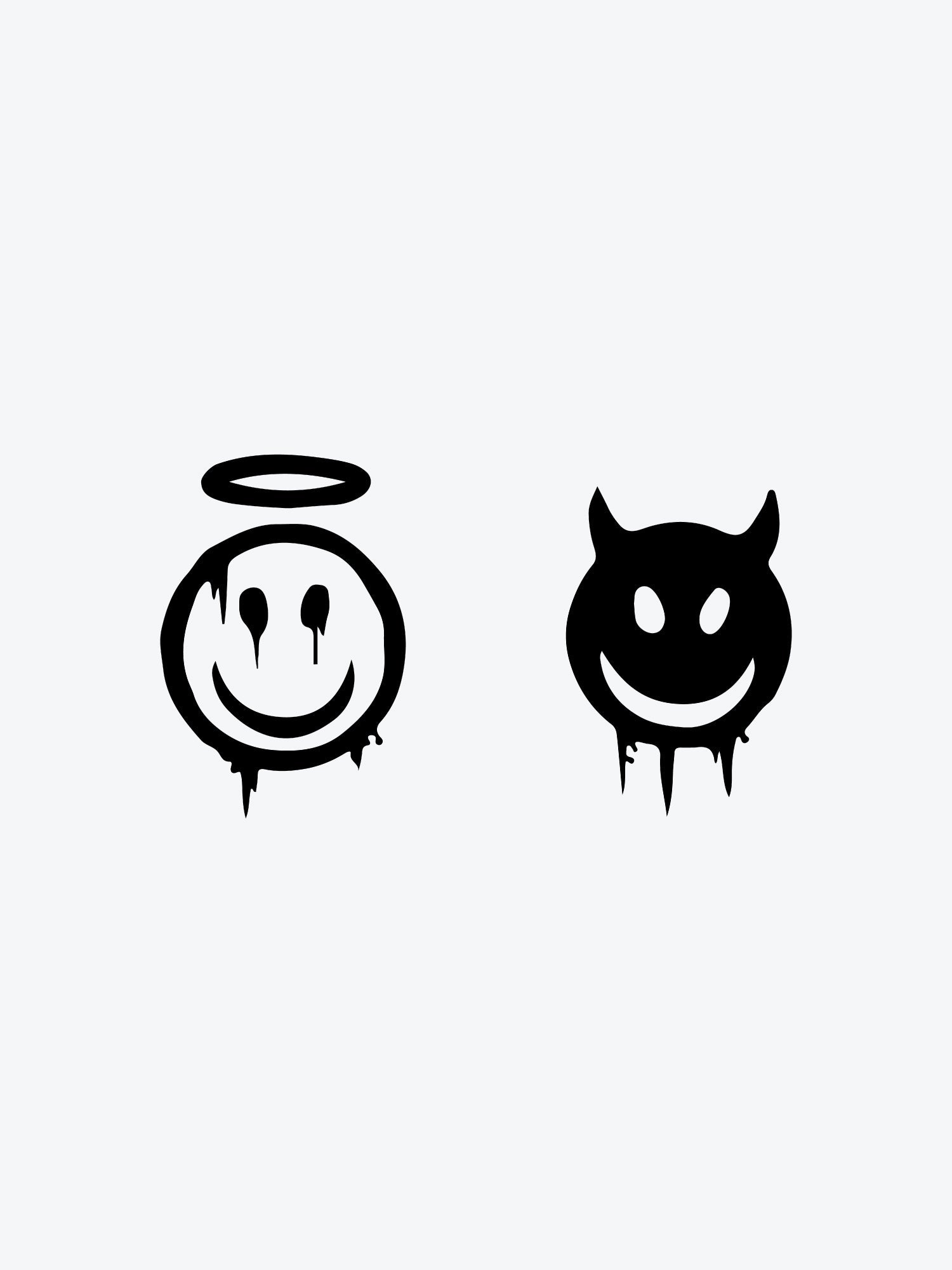 Good And Bad temporary tattoo