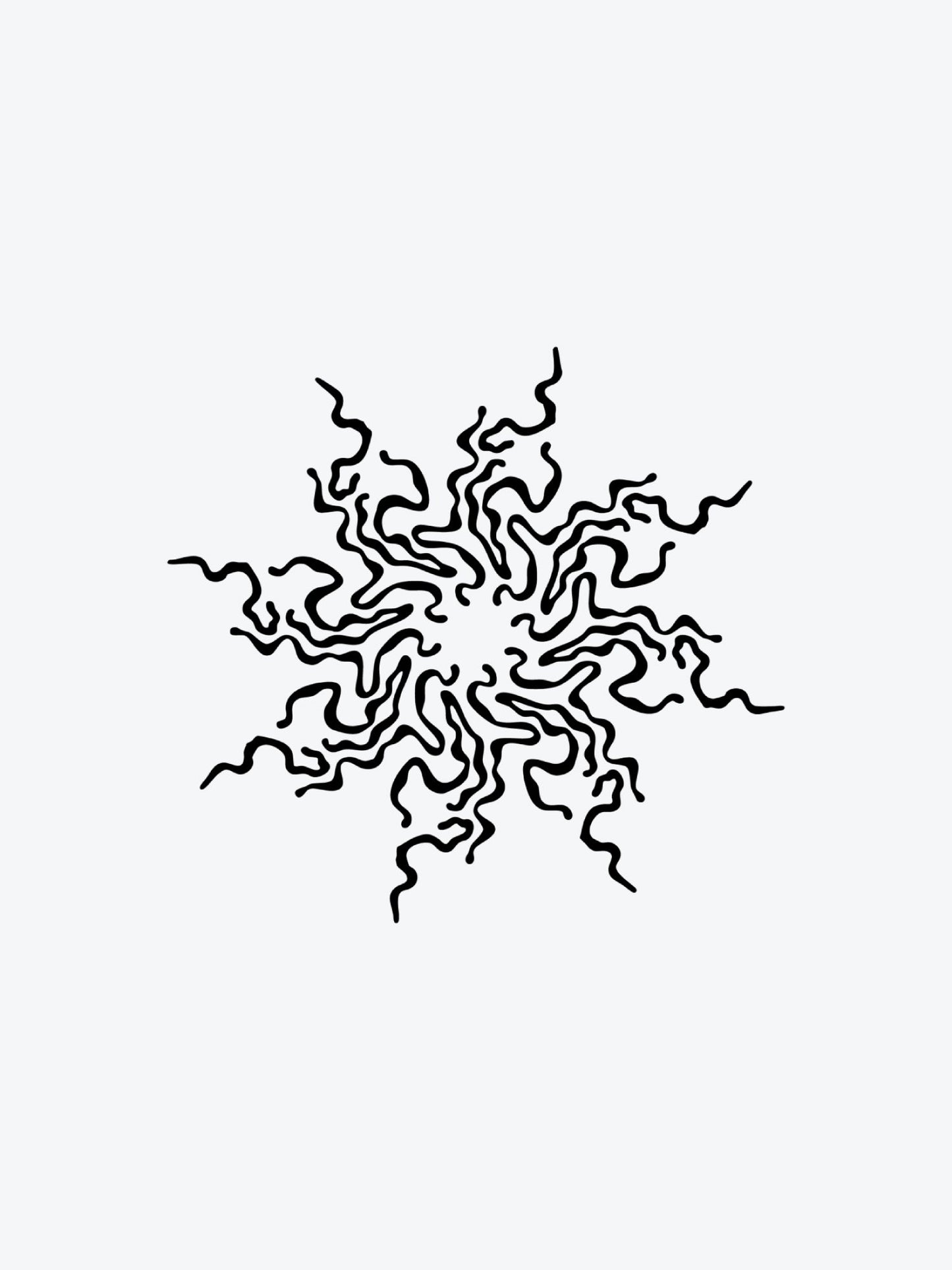 Abstract Sun temporary tattoo