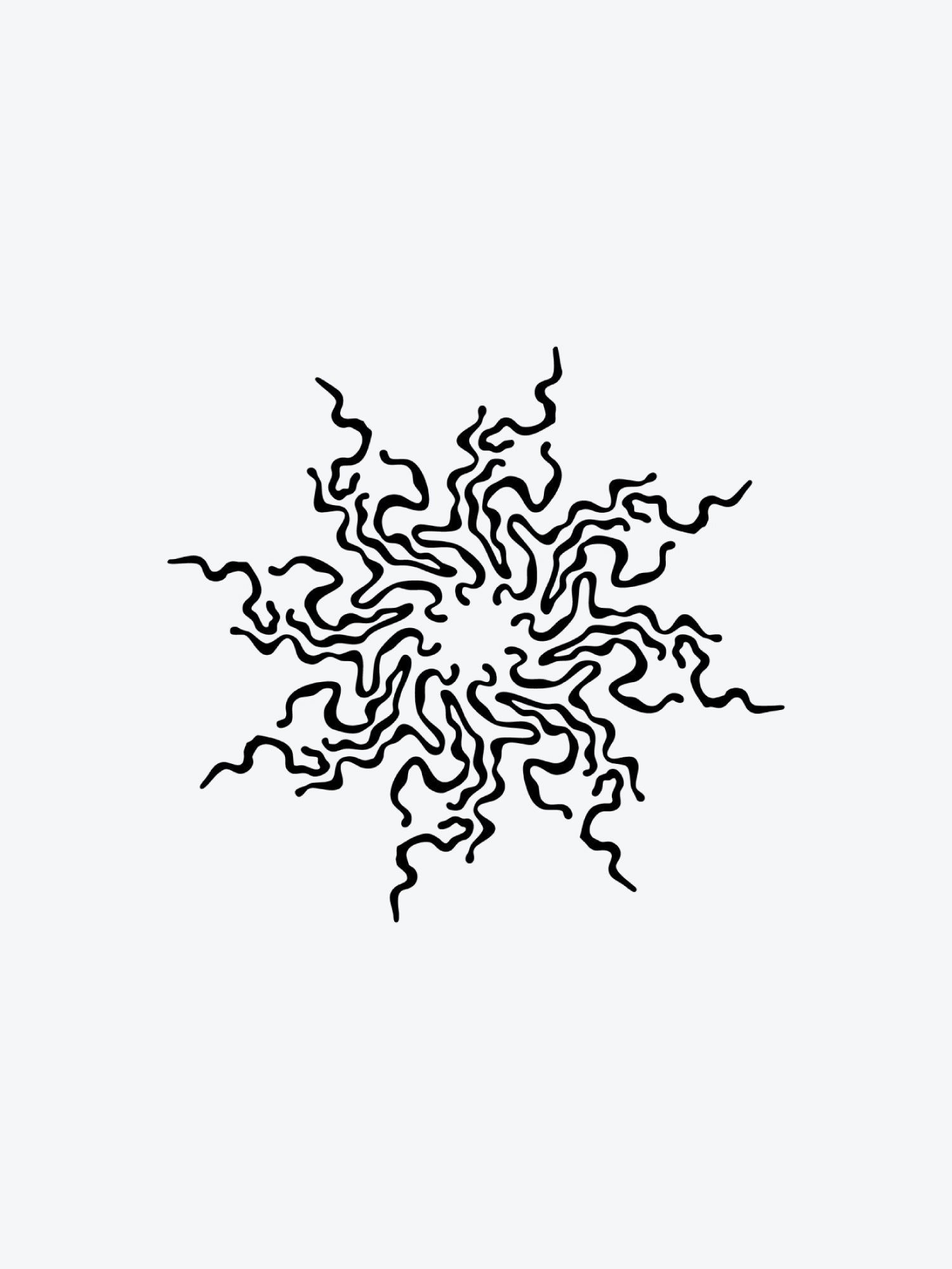 Abstract Sun temporary tattoo