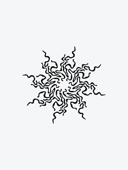 Abstract Sun temporary tattoo