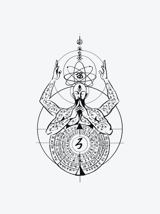 Infinite Asemic Consciousness temporary tattoo