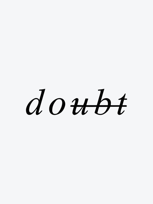 Doubt temporary tattoo