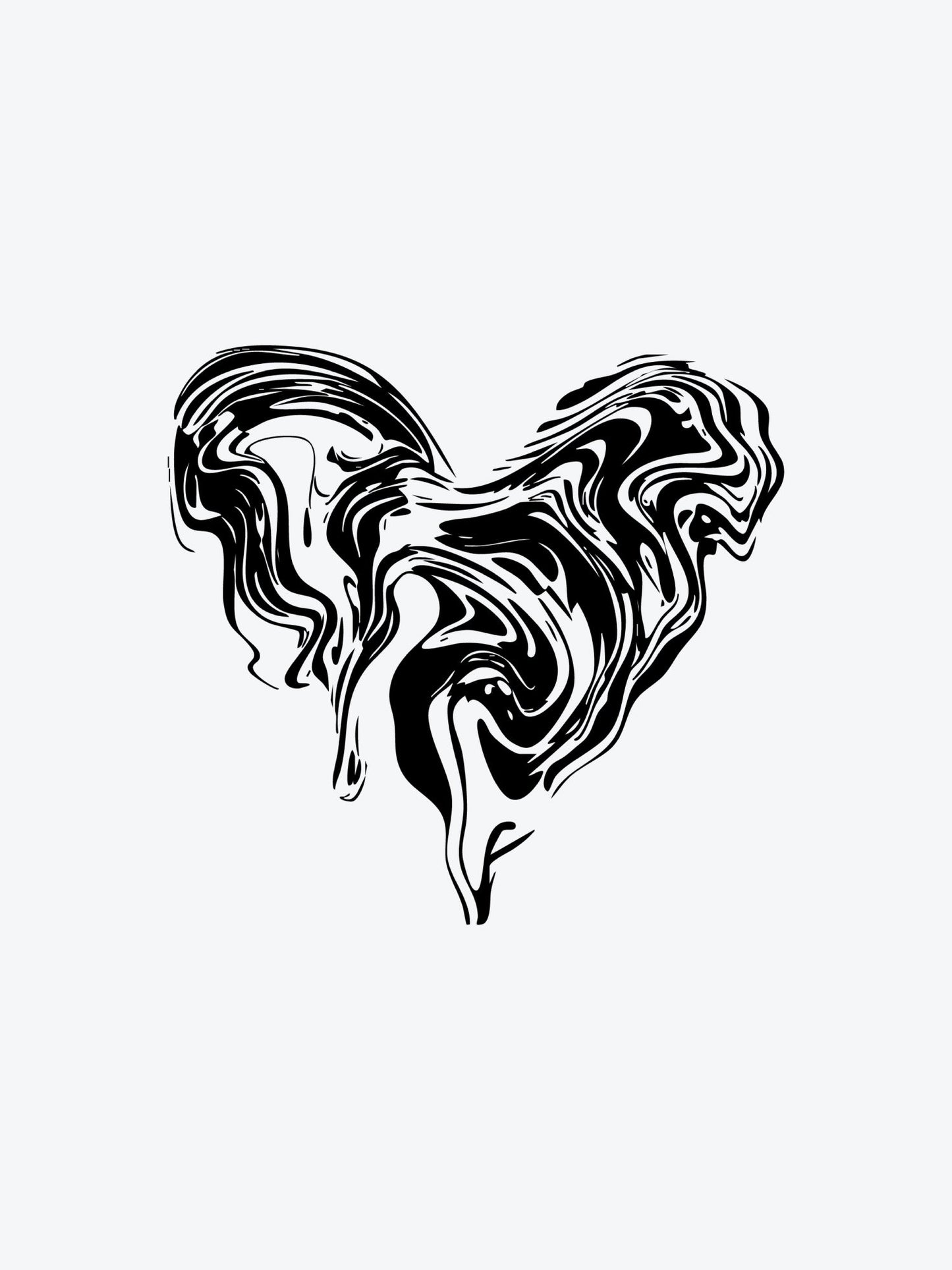 Melting Heart temporary tattoo