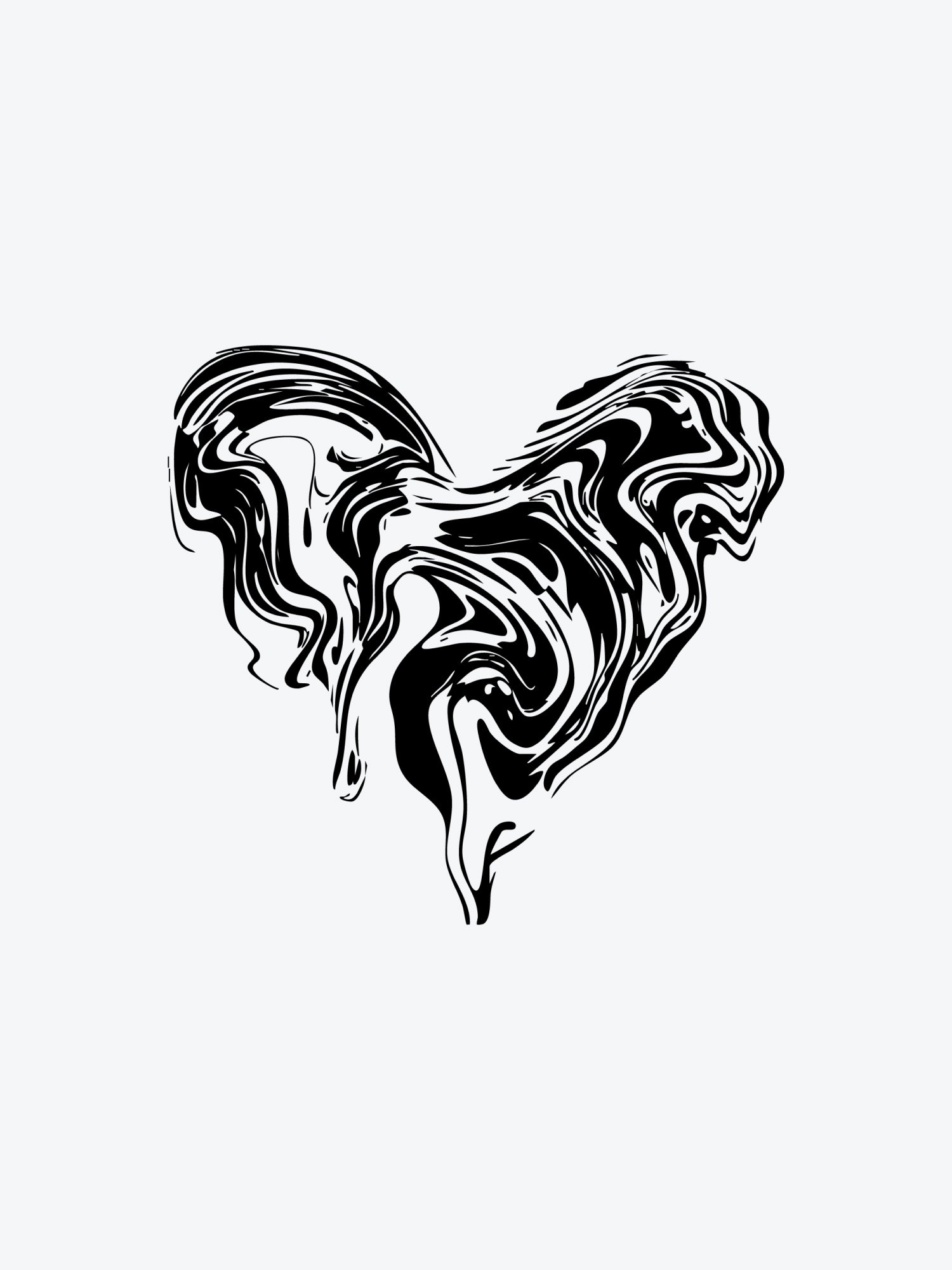 Melting Heart temporary tattoo