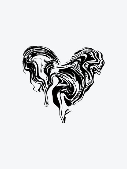Melting Heart temporary tattoo