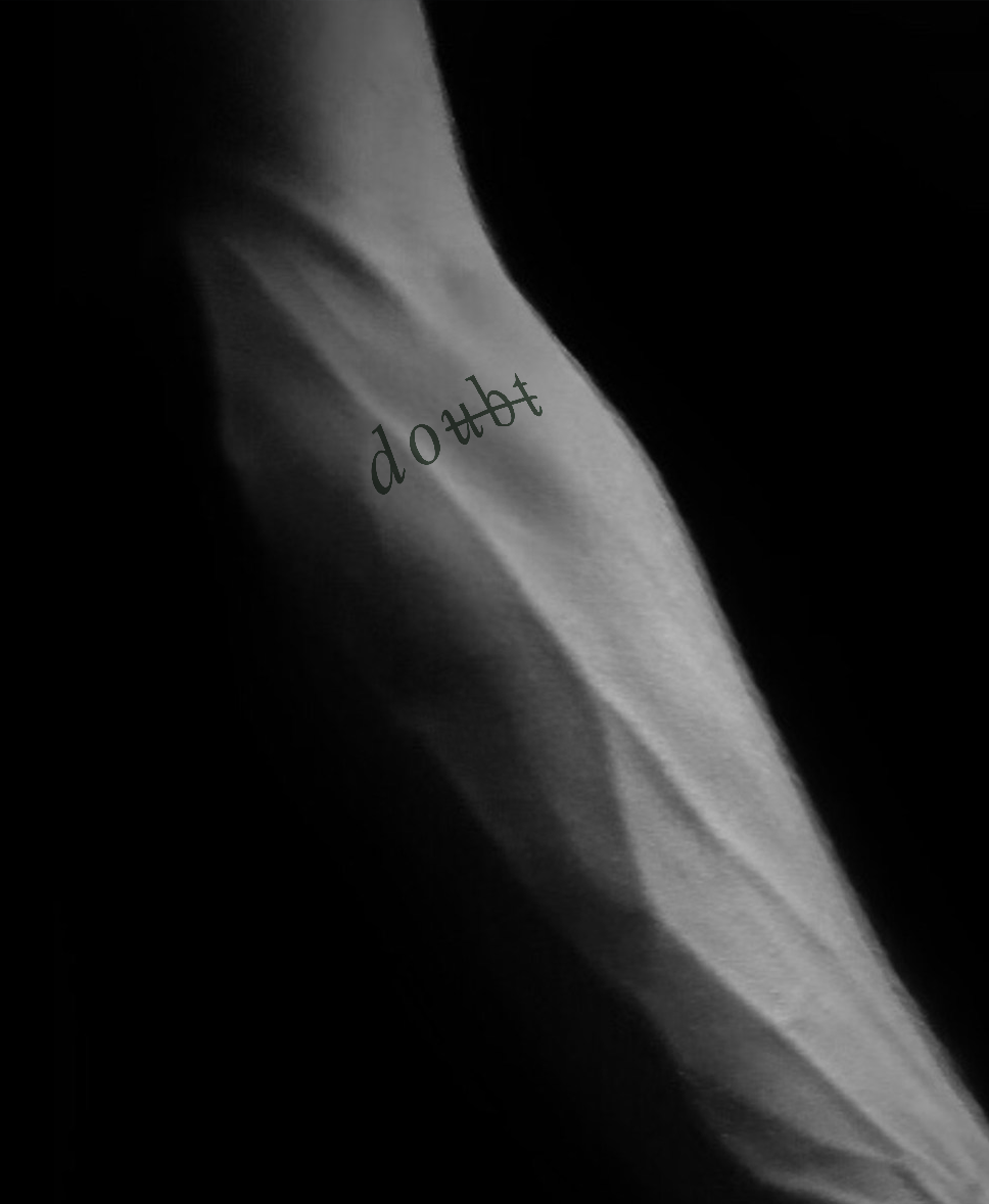 Doubt temporary tattoo