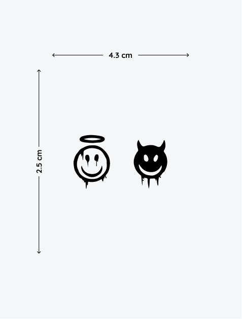 Good And Bad temporary tattoo
