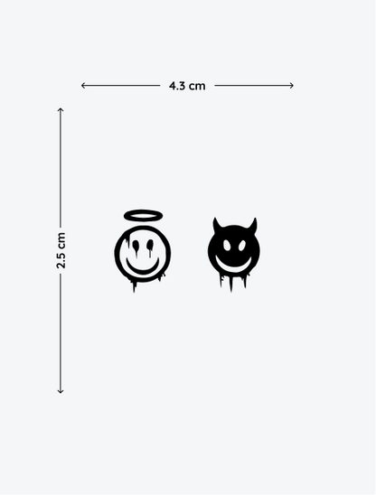 Good And Bad temporary tattoo