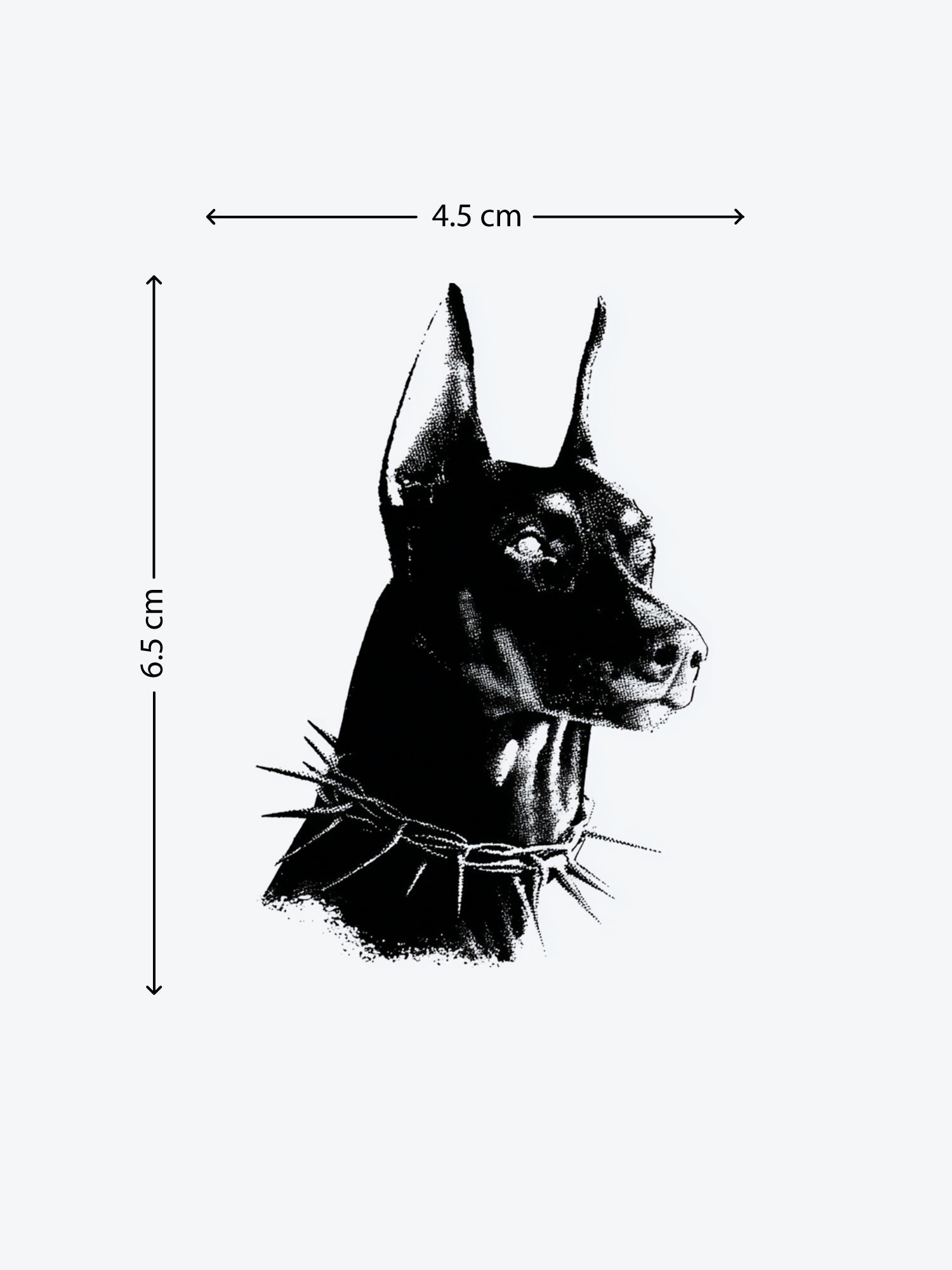 Dog Dobermann temporary tattoo
