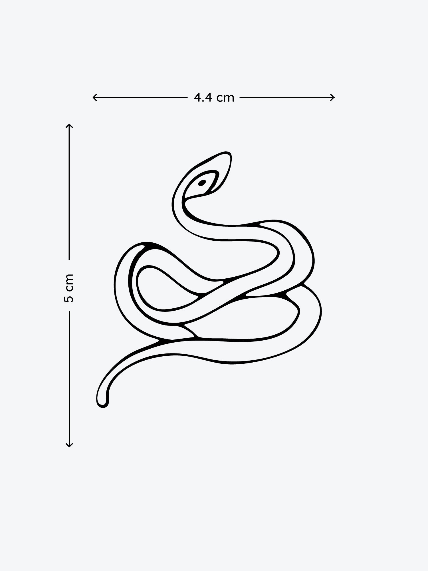 Boring Snake temporary tattoo