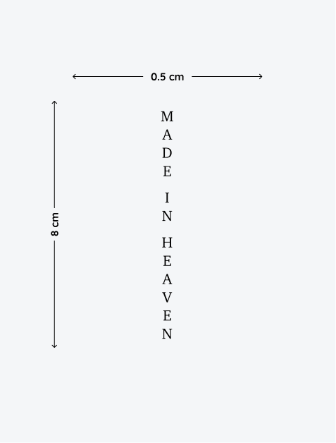 Made In Heaven (Vertical) temporary tattoo
