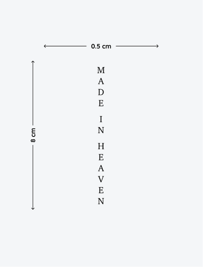 Made In Heaven (Vertical) temporary tattoo
