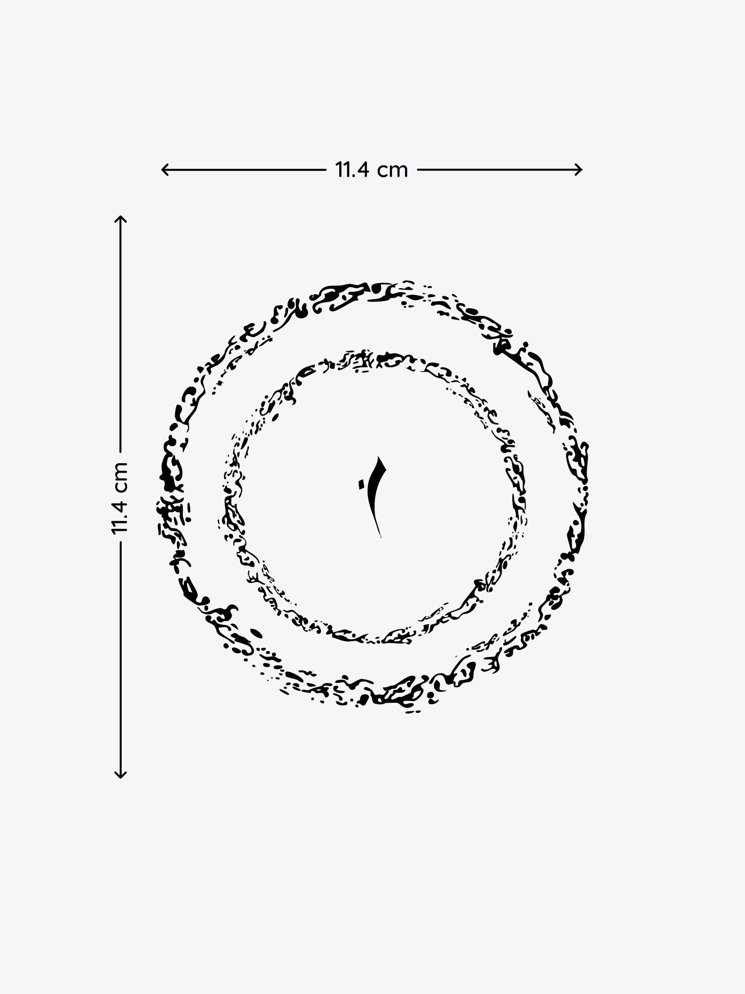 Circle Asemic temporary tattoo
