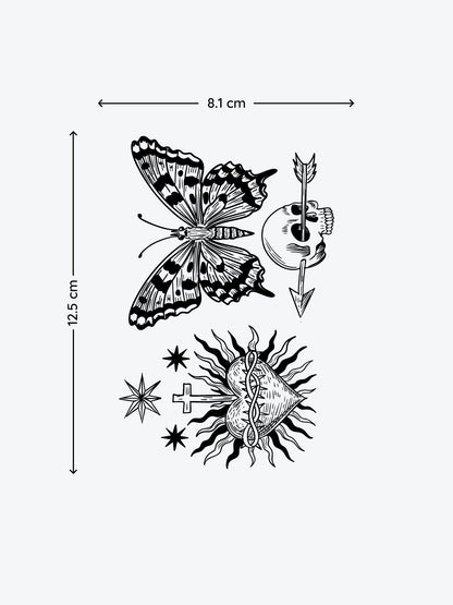 Dark Vibes Bundle Small (3 Tattoos) temporary tattoo