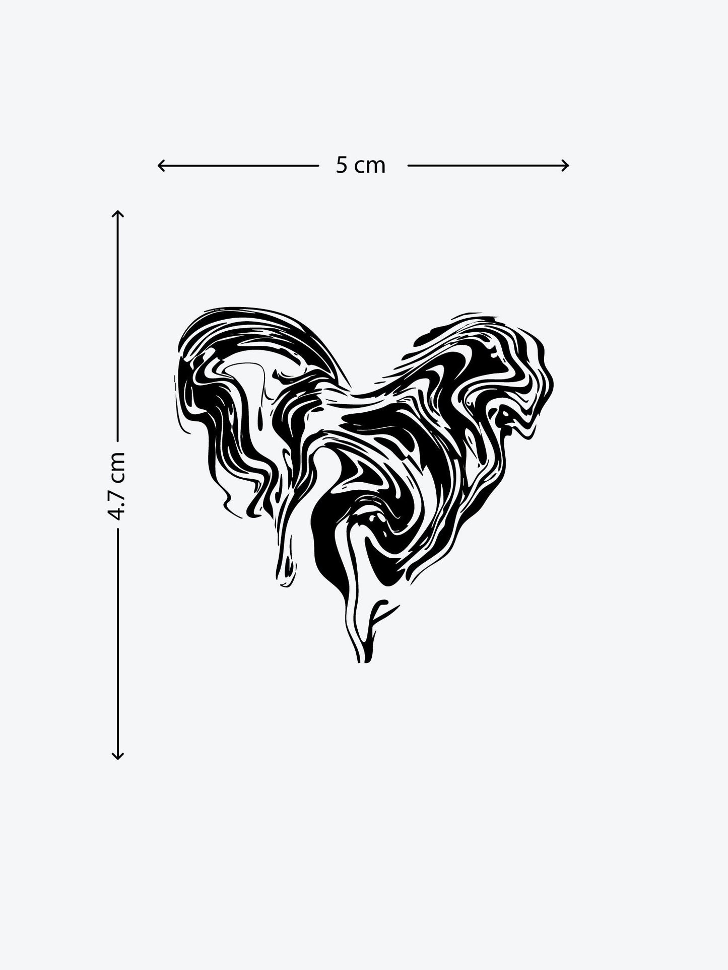 Melting Heart temporary tattoo