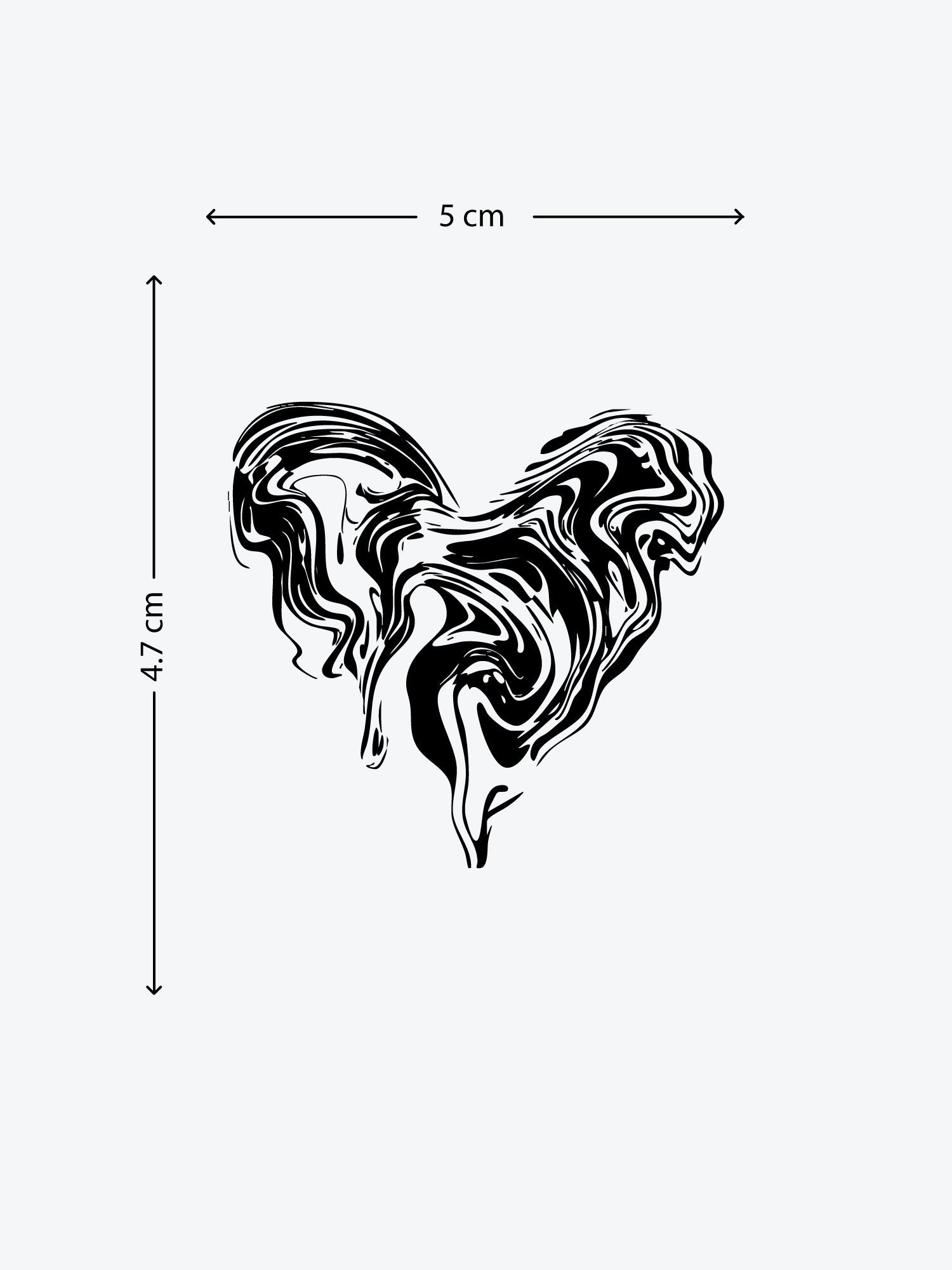 Melting Heart temporary tattoo