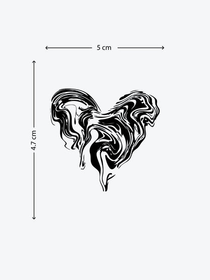 Melting Heart temporary tattoo