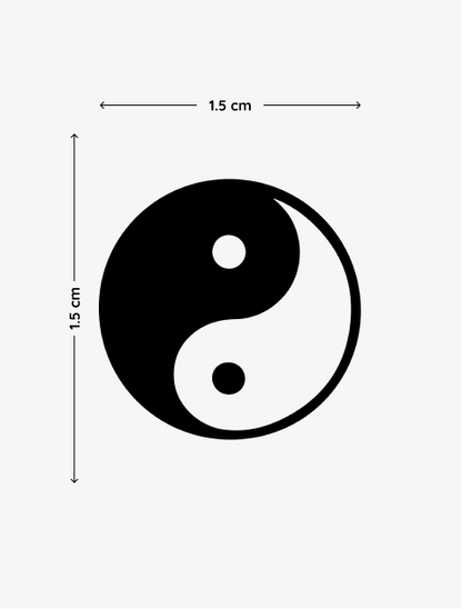 Ying Yang temporary tattoo