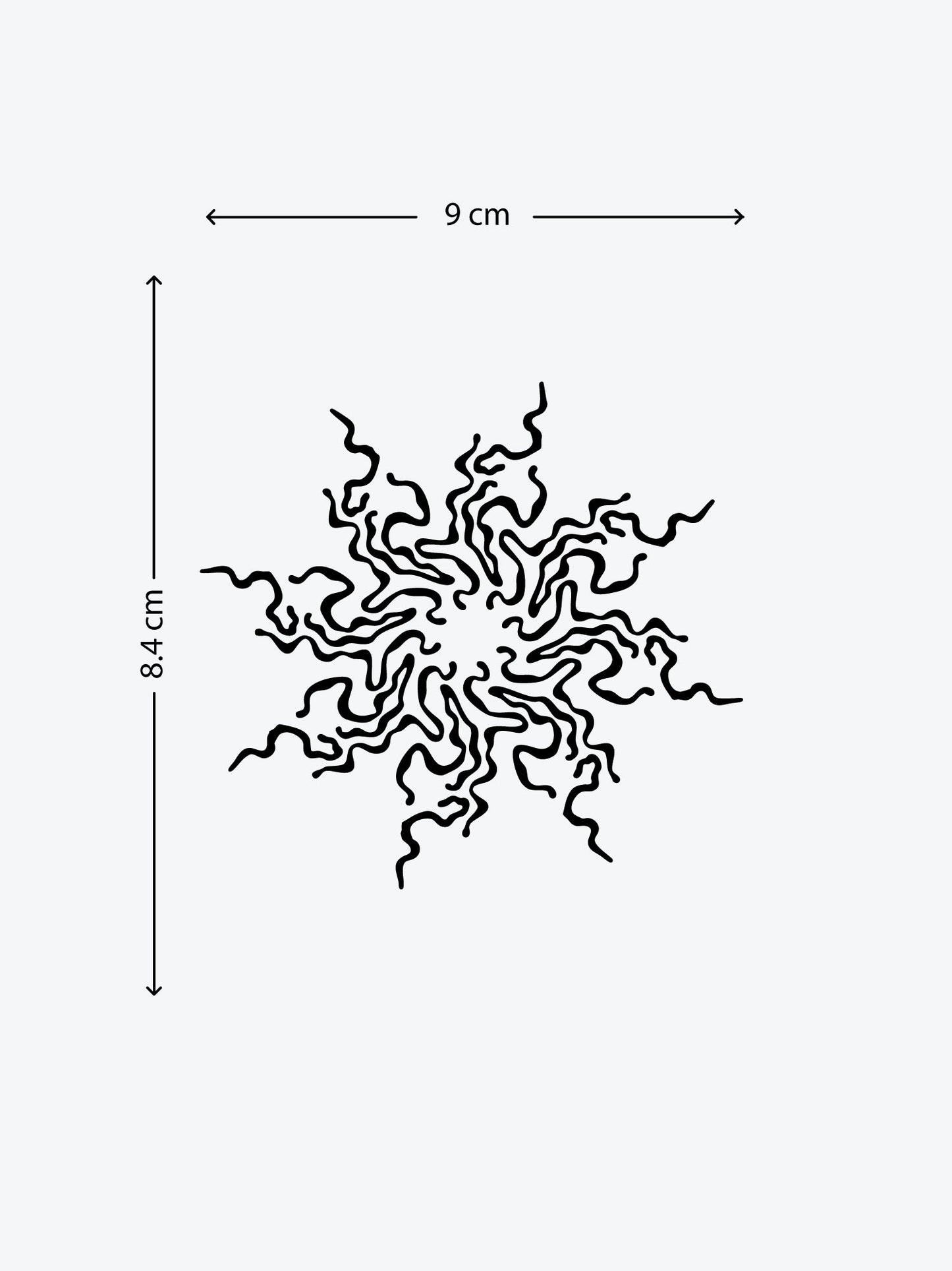 Abstract Sun temporary tattoo