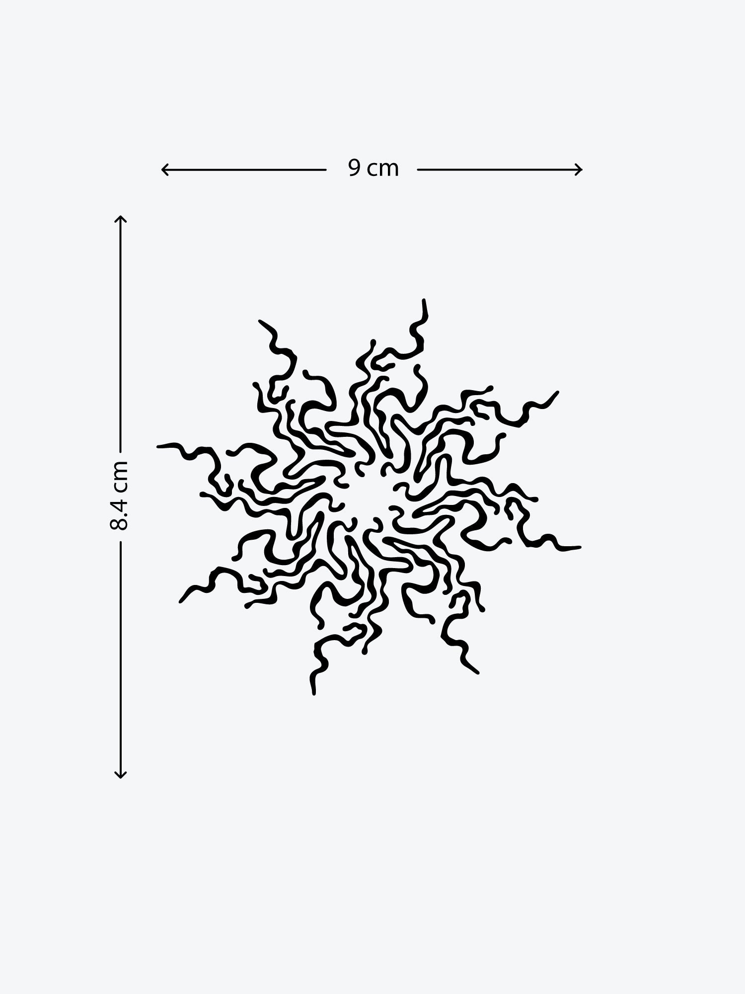 Abstract Sun temporary tattoo