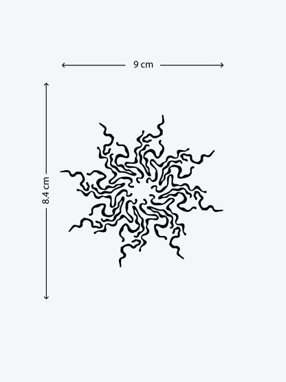 Abstract Sun temporary tattoo