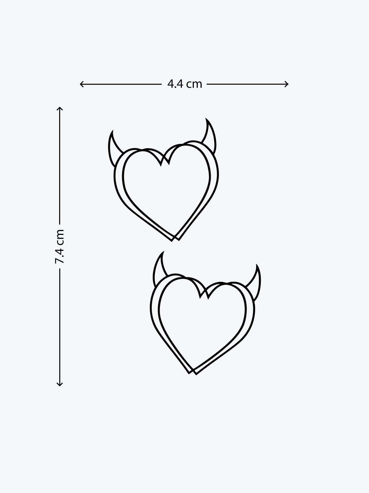 Devil Heart temporary tattoo