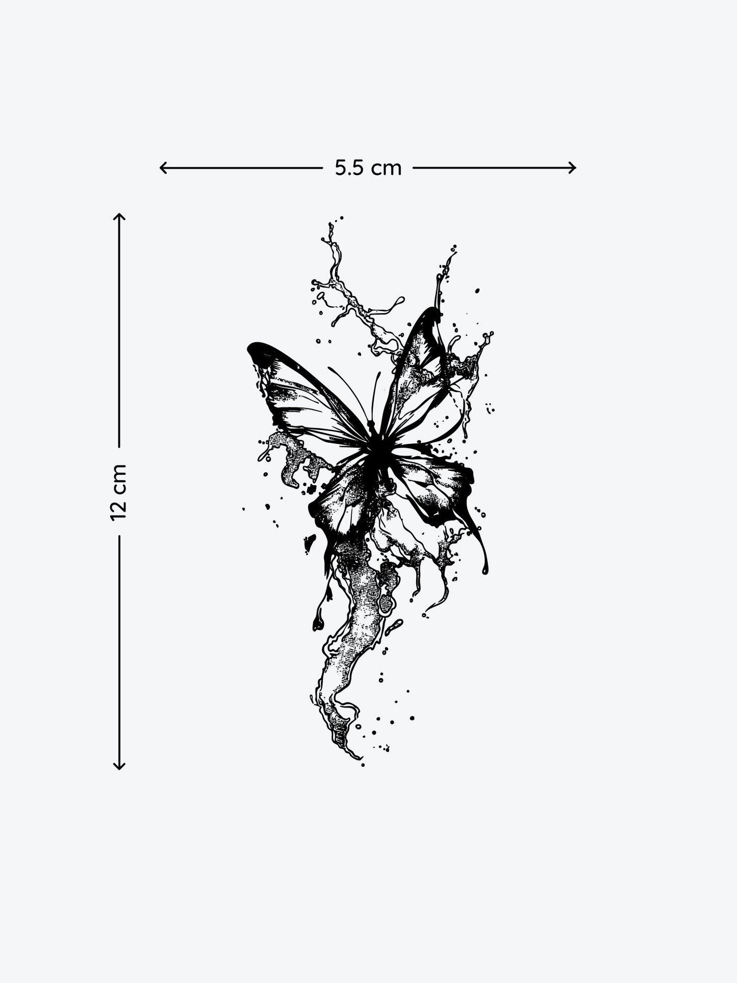 Liquid Butterfly temporary tattoo
