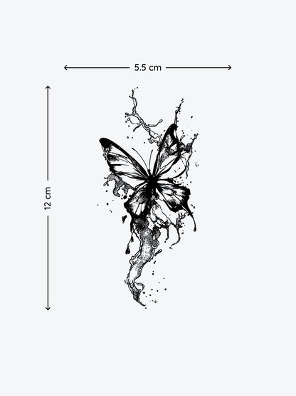 Liquid Butterfly temporary tattoo
