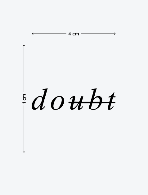 Doubt temporary tattoo