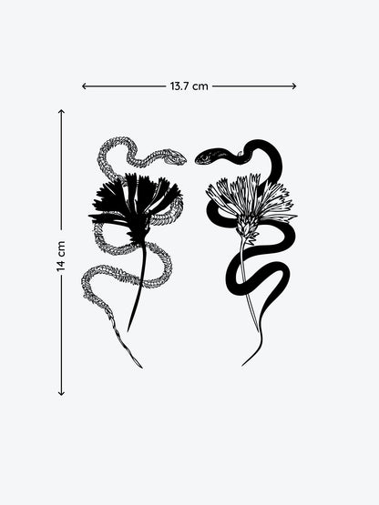 Snake n Bones Set (5 Tattoos) temporary tattoo