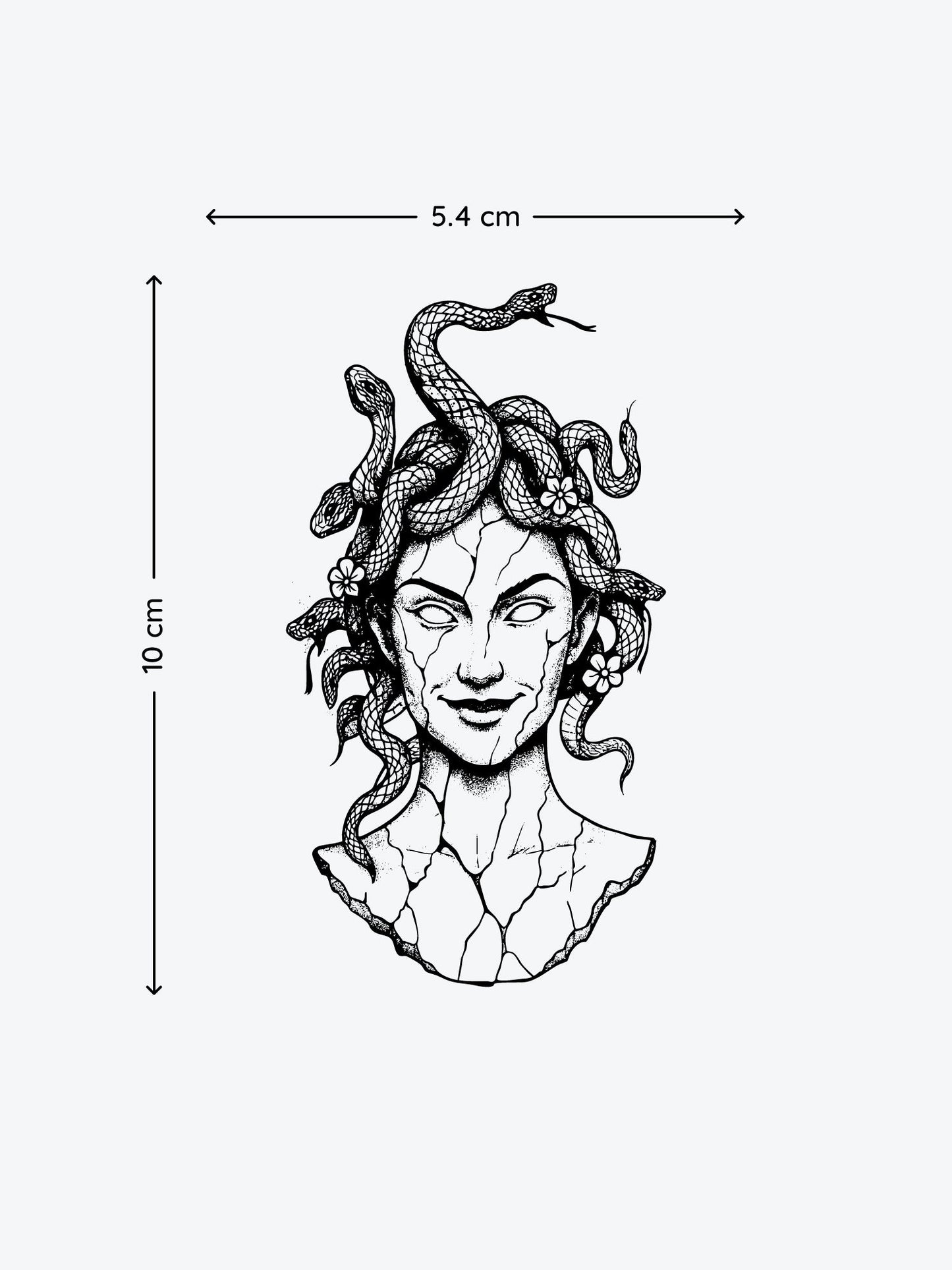 Cute Medusa temporary tattoo