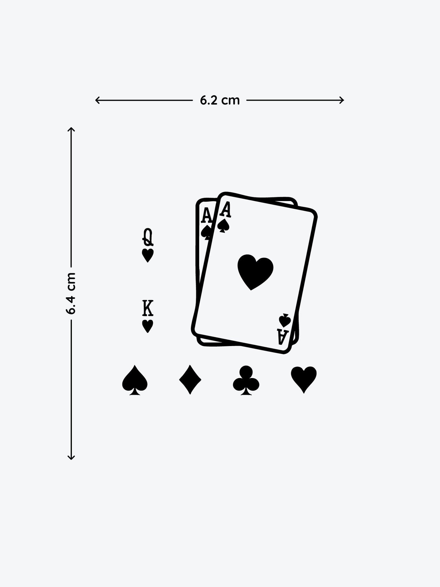 King Queen Ace Cards temporary tattoo