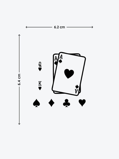 King Queen Ace Cards temporary tattoo