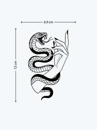 Wicked Snake temporary tattoo