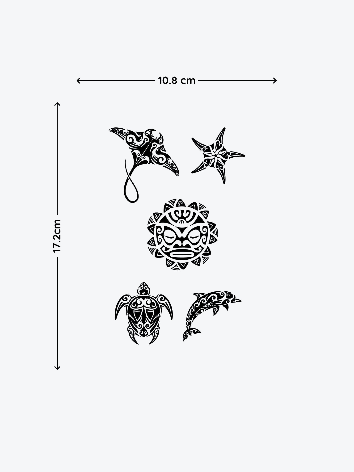 Polynesian Bundle (5 Tattoos) temporary tattoo