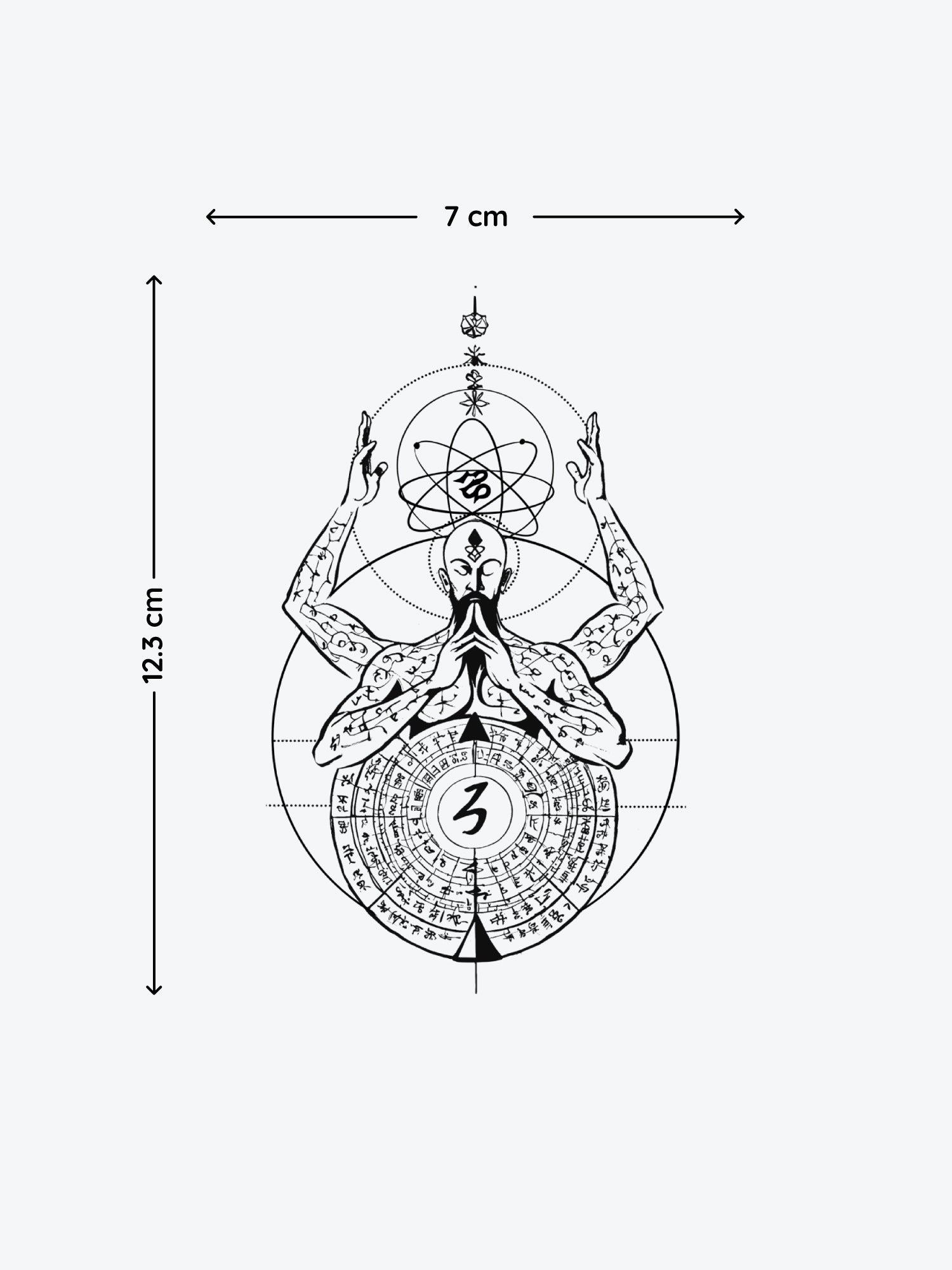 Infinite Asemic Consciousness temporary tattoo