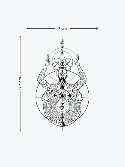 Infinite Asemic Consciousness temporary tattoo