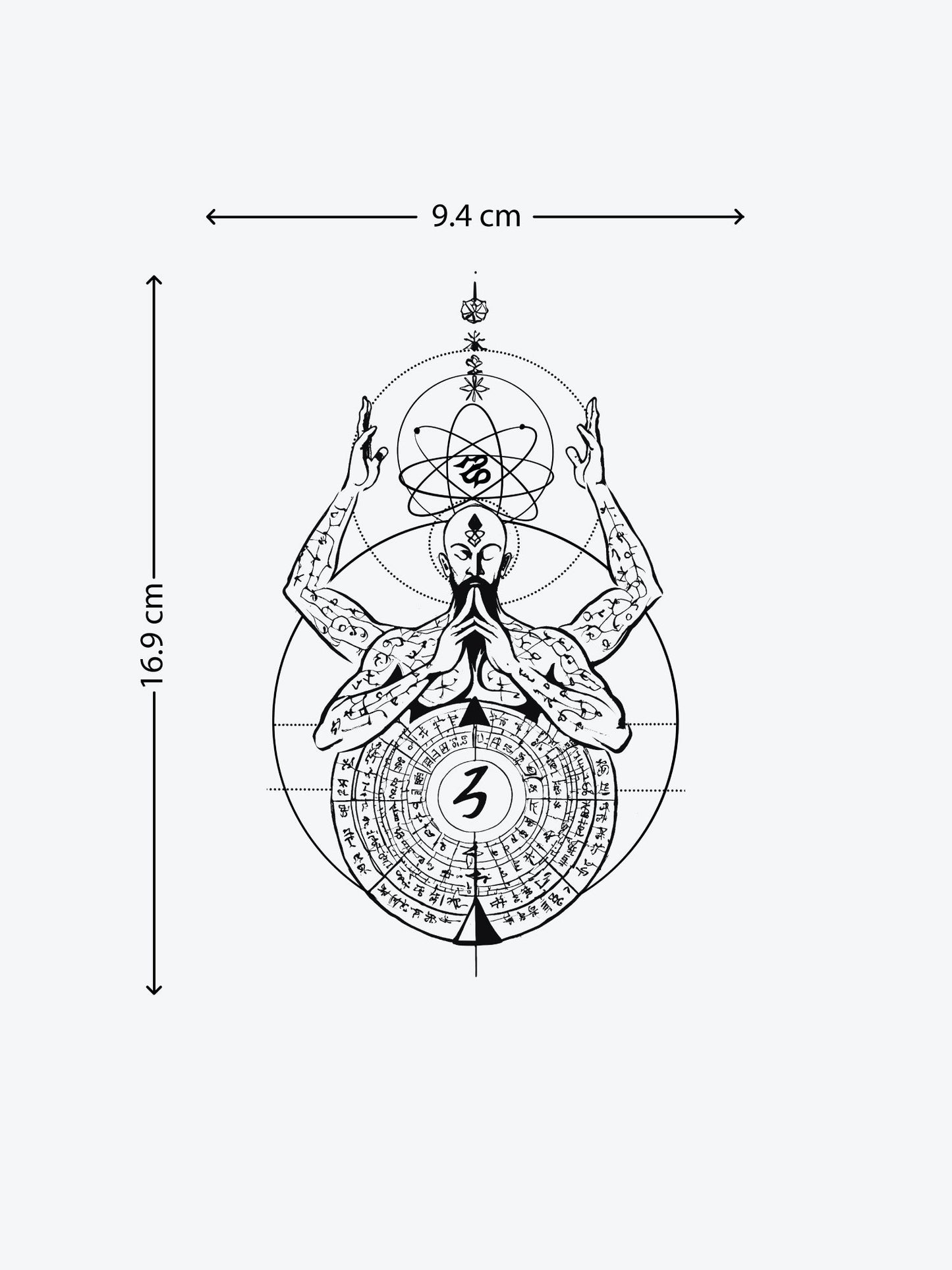 Infinite Asemic Consciousness temporary tattoo