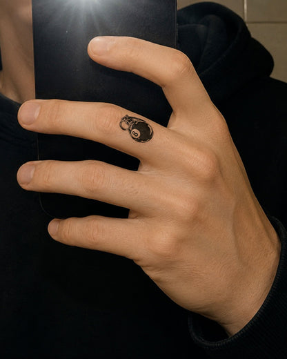 8 Ball temporary tattoo