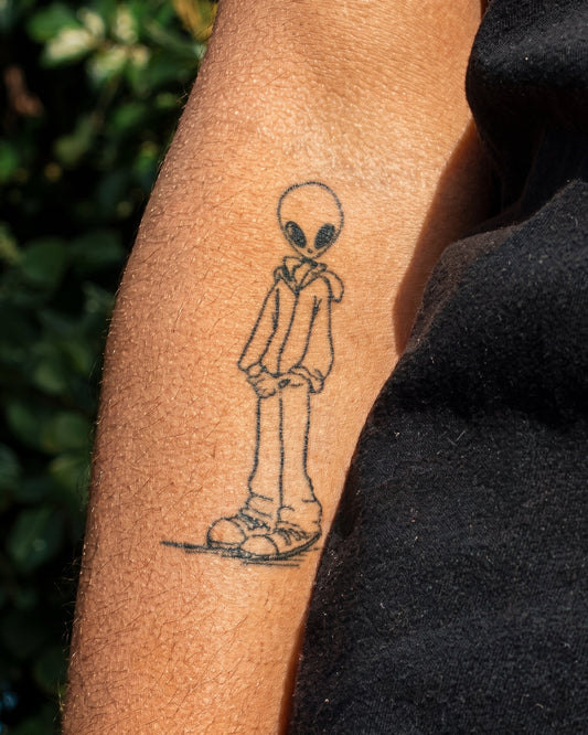 Alien Skater by Mr B temporary tattoo