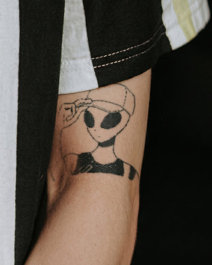 Alien Z by Mr B temporary tattoo