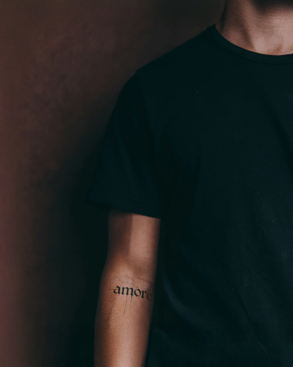 Amore temporary tattoo
