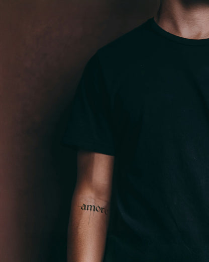 Amore temporary tattoo