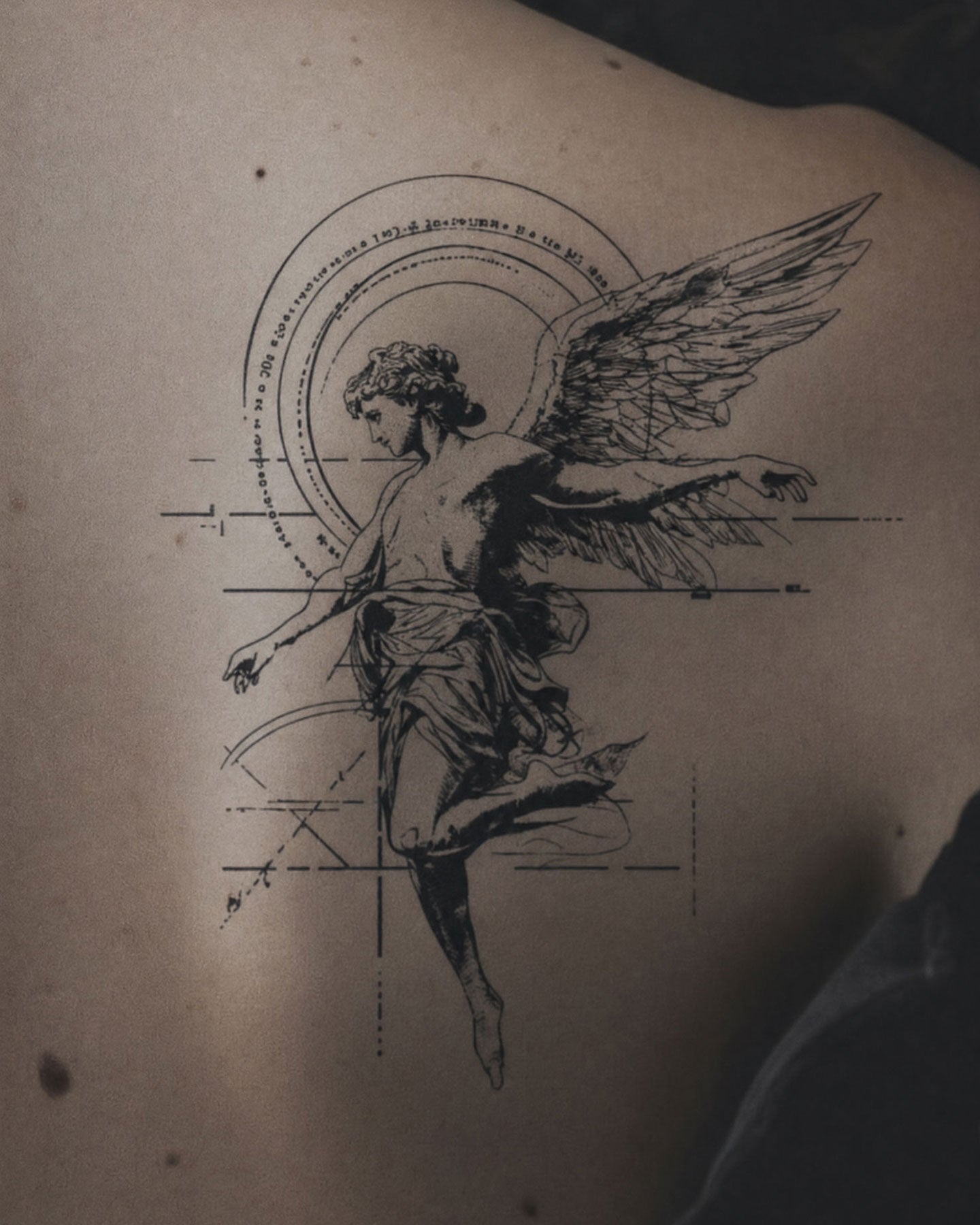 Angel Circle temporary tattoo